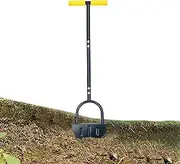 Garden Sidewalk Lawn Edgers, Half Moon Lawn Edger with T-Grip Handle, Manual Garden Edger with Steel