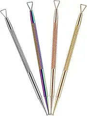 Ipetboom Stainless Steel Nail Art Tools Set Cuticle Pusher Peeler and Nail Polishing Remover 4pcs
