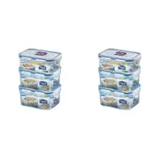 2x 3PK Locknlock Airtight Classic Stackable Lunchbox Food Storage Container Set