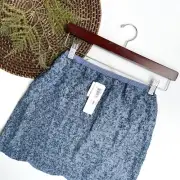 NWT Peek Kids Girls Skirt Blue Sequin Drew Scallop Hem Pull On 14