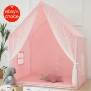 Large Kids Play Tent with Mat Star Lights Windows Washable Playhouse 3+ Pink
