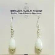 Sterling Silver Faceted AMAZONITE Teardrop Petite Dangle Earrings...Handmade USA
