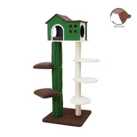 在飛比找momo購物網優惠-【Petpals】綠之森樹屋貓跳台-5層(貓跳台/貓窩/貓爬