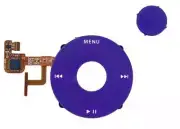 Blue iPod Classic White Click Wheel / Center Button Flex Apple 5th 5.5 Gen Video
