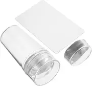 Healeved 1 Set Nail Stamper Kit with Scraper for Easy Nail Art Mobile Cases and More Practical Manicure Supplies for Home Salon Use