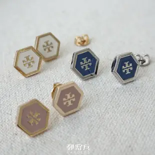 郵寄兵．現貨 TORY BURCH 配件 圈圈 珍珠 針式耳環 附防塵袋