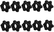 MUCKLILY Hexagon Nut Barbells Screw Clamp Home Gym Weightlifting Strength Training Accessory Set 25mm for Dumbbell Bars Weight Clips