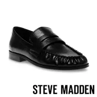 在飛比找momo購物網優惠-【STEVE MADDEN】GALA 抓皺低跟樂福鞋(黑色)