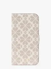 Spade Flower Coated Canvas Iphone 13 Pro Max Magnetic Wrap Folio Case