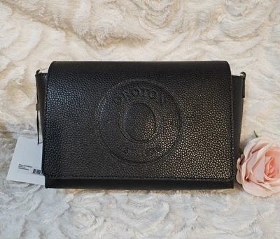Black Oroton Polly Flap Over Crossbody Bag Brand New With Tags