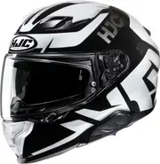 HJC F71 Bard Helmet, black-white, Size XL for Men Black White