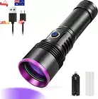 30W Rechargeable 365nm UV Torch Blacklight Flashlight for Pet Stains Resin Rocks