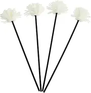 EXAOMBLE 4 Flower Rattan Diffuser Sticks for Essential Oil Daisy Flower Sticks Aroma Diffuser Room Decor Perfume Accessories