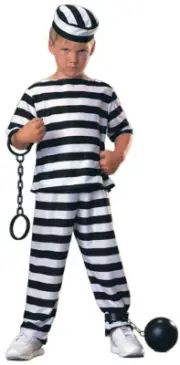 Child Prisoner Boy Costume Convict Child Costume Size Small
