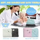 2Pcs Baby Bath Towels Soft Hooded Baby Towel Cute Baby Towel 41.3×41.3 DrTpC