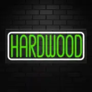 Hardwood Sign for Business Displays | LED Flex Neon | 32"W x 13"H x 1"D