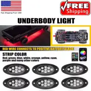 6 Pods LED Rock Lights Off-Road Underbody Rock Underglow Light For Jeep Truck