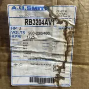 RB3204AV1 AO Smith 208/230/460 3Ph 1725Prm 2Hpmtr OEM RB3204AV1