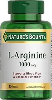 Nature's Bounty L-Arginine 1000 mg, 50 Tablets (7760)