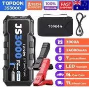 Car Jump Starter 3000Amp 24000mAh 12V Lithium Battery Booster Pack Power Bank