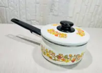 在飛比找露天拍賣優惠-日本製 富士琺瑯 16cm 片手鍋 彩色鍋 花柄 琺瑯鍋 湯