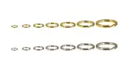CalCastle Craft Split Ring Gold and Silver 6, 10, 16, 20, 24, 32, 38 mm Key Cha