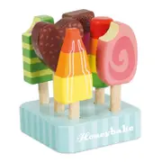 6pc Le Toy Van Honeybake Ice Lollies Set Kids/Children 10x13cm Wooden Toy 2+
