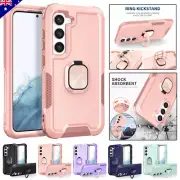 Fr Samsung S24 S23 FE S22 S21 S20 Ultra Plus Heavy Duty Case Magnetic Ring Cover