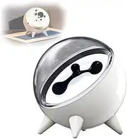 Dancing Ferrofluid Speaker, Ferrofluid Sound Visualizer, Dancing Ferrofluid Lamp with Music Rhythm with Music Rhythm, Magnetic Fluid Toys, Speaker Music Companion with Music Rhythm White