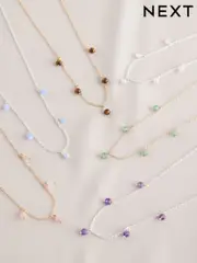 Gold/Silver Plated Semi Precious Stone Necklace (AU2704) | $23