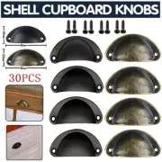 30X Modern Cup Cabinet Handle Knob Drawer Furniture Door Pull Shell Cupboard AU