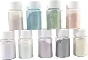 SEWACC DIY Paint Pigment Set 9pcs Mica Powder Safe for Face Lips Perfect for Crafts