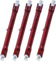 500 Watt Ruby Compatible with Heatmaster R7 Halogen Heater Bulb for Garden Heater - Pack of 4