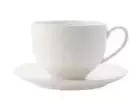 Maxwell & Williams White Basics Diamonds Tea Cup & Saucer 220ml