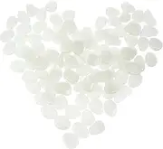 Levemolo Fish Tank Aquarium Decor 100pcs Luminous Pebbles Glowing Garden Rocks for Pathway Mixed Colors