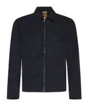 Ten C Logo Patch Zipped Shirt Jacket 56,46,48,50,52,54 Black