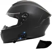 Bluetooth Flip Up Motorcycle Helmet with Double Visor, ECE Approved Full Face Helmet for Adults and Youth, Motocross Helmet Motorcycle Helmet Snowmobile Helmet