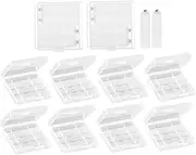 HOMOCONO 10 Sets AAA to Aa Battery Converter Holder Compact Storage Case for Home DIY Projects Durable and Friendly Battery Carrying