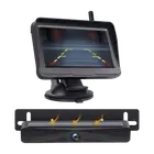 Wireless Solar Backup Camera + 4.3" Rear View Monitor Car Reversing Systems