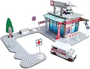 Maisto Fresh Build N Play Hospital Kids Pretend Playset w/ Model Ambulance 3y+