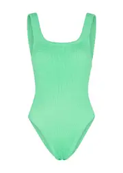 Hunza G Seersucker Swimsuit - Lime - One Size One Size
