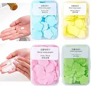 Soap Paper Sheets - Dissolvable 400 Sheets Petal Shape Travel Paper Soap,Camping Soap, Pocket Soap Sheets, Hand Bath for Kitchen Toilet Travel Camping