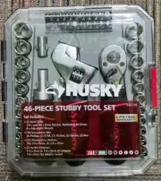 Husky 46 Piece Stubby Tool Socket Set 1/4 In And 3/8 In Rachets