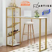 Artiss Bar Table Dining Storage Shelf Wine Rack Home Kitchen Office Desk Garden