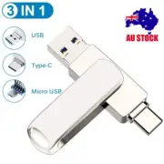 64GB 128GB USB 3.0 Flash Drive Memory Stick For Samsung Huawei Android PC Type C