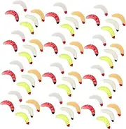 Abaodam 100pcs Artificial Fishing Baits Soft Fishing Lures for Freshwater Saltwater Biomimetic Design Lightweight Portable Versatile Material for Bass