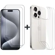 2 Set Soft PET Film Screen Protector for Apple iPhone 15 PRO MAX Front and Back