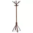 Alba Caf� Wood Coat Stand, Ten Peg/Five Hook, 21 2/3 x 21 2/3 x 69 1/3 Espresso