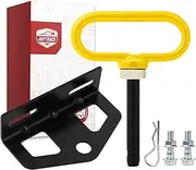 Towing Hitch Set -Universal Heavy Duty Zero Turn Mower Trailer Hitch and Neodymium Magnetic Hitch Pin for Lawn Mower Trailer (Yellow)