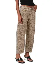 Citizens of Humanity Miro High Rise Relaxed Jeans in Natural Cheetah